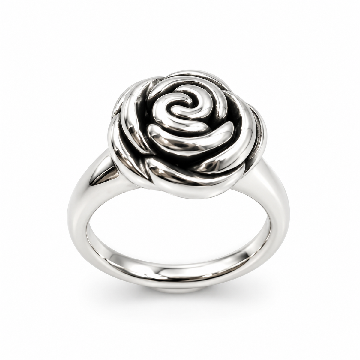 OXIDIZED ROSE BLOOM — ΔΑΧΤΥΛΙΔΙ ΑΣΗΜΙ 925 ΟΞΕΙΔΩΜΕΝΟ ΤΡΙΑΝΤΑΦΥΛΛΟ