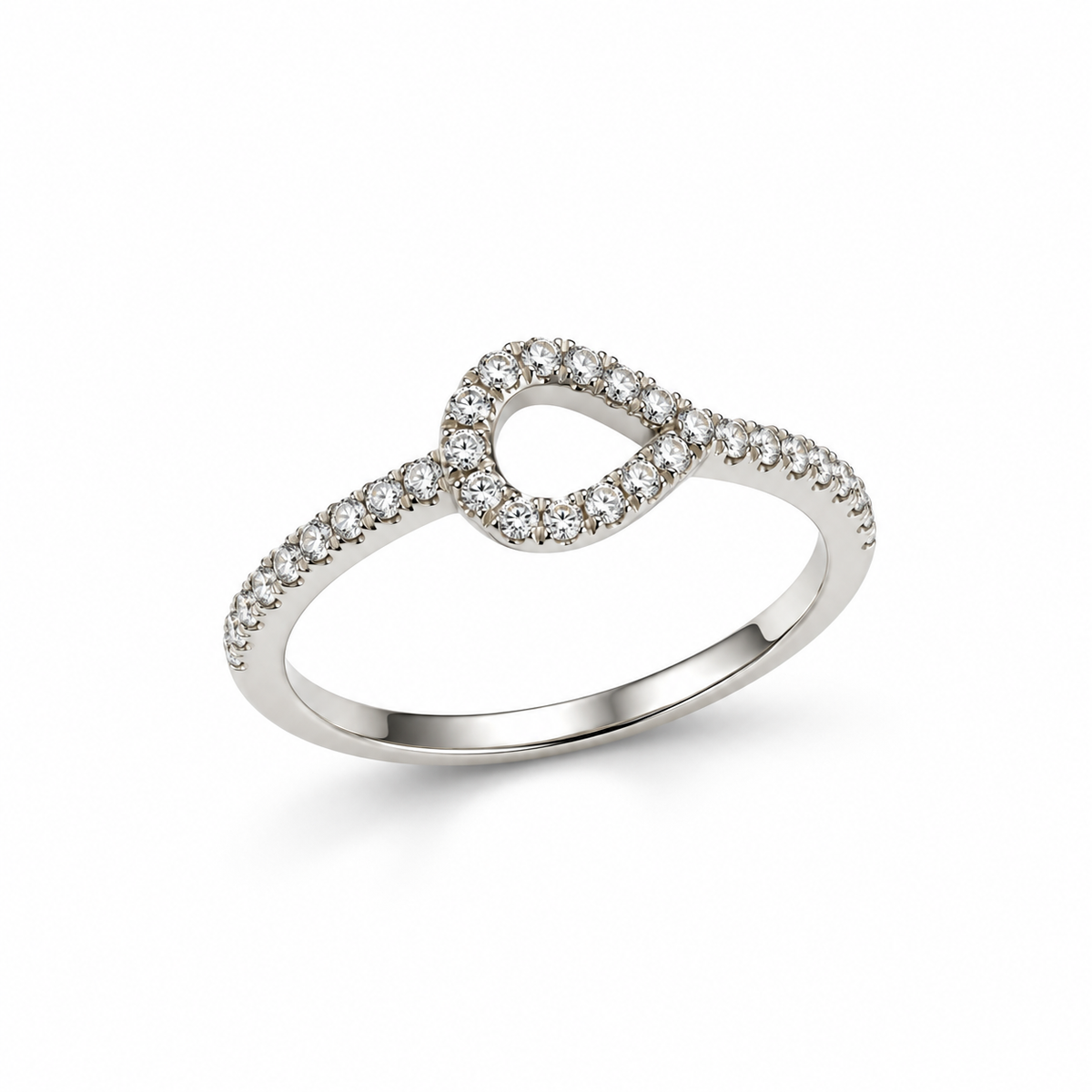 OPEN LOOP SPARKLE — ΔΑΧΤΥΛΙΔΙ ΑΣΗΜΙ 925 ΑΝΟΙΧΤΟΣ ΒΡΟΧΟΣ ΜΕ ΖΙΡΚΟΝΙΑ