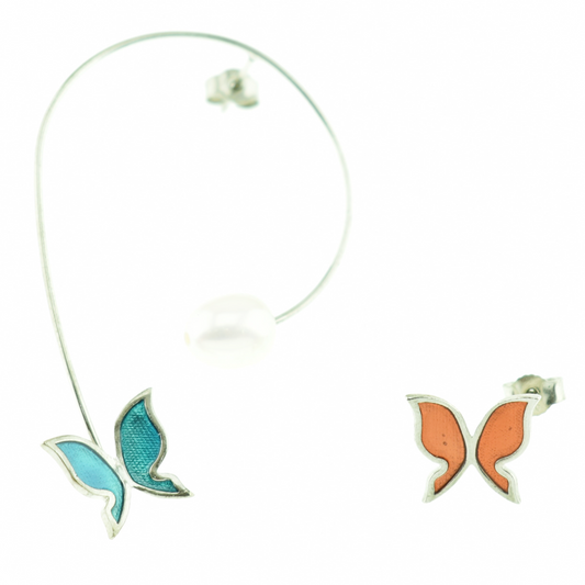 Asymetric Butterfly Earrings