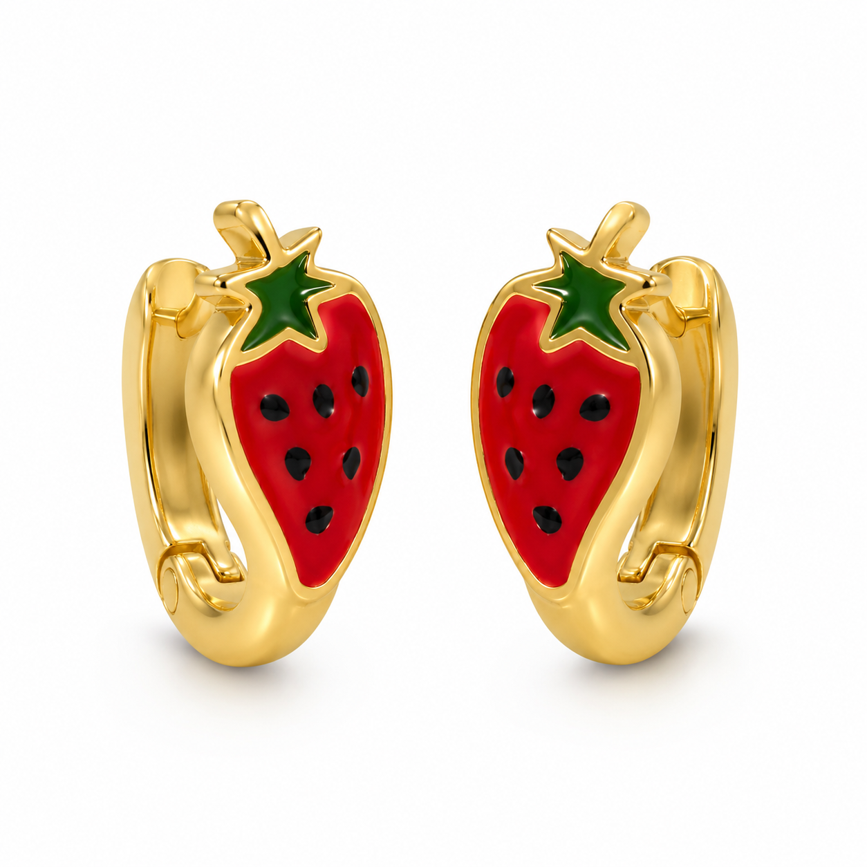SWEET STRAWBERRY — ΠΑΙΔΙΚΑ ΣΚΟΥΛΑΡΙΚΙΑ ΑΣΗΜΙ 925 ΕΠΙΧΡΥΣΟ ΦΡΑΟΥΛΑ ΣΜΑΛΤΟ