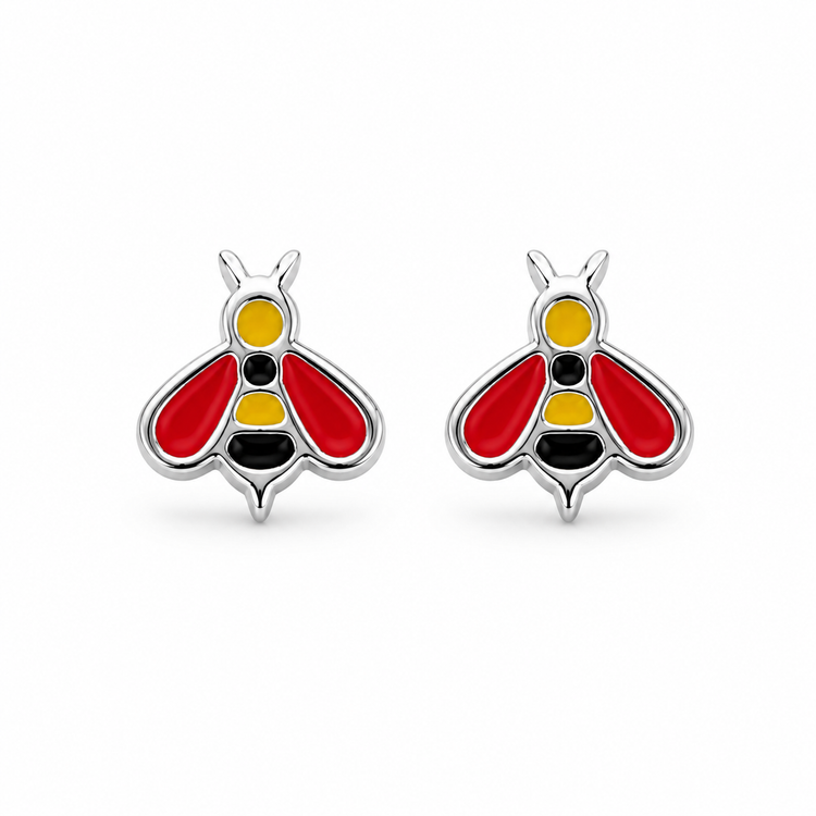 HONEY BEE — ΠΑΙΔΙΚΑ ΚΑΡΦΩΤΑ ΣΚΟΥΛΑΡΙΚΙΑ ΑΣΗΜΙ 925 ΜΕΛΙΣΣΑ ΣΜΑΛΤΟ