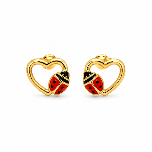 LUCKY HEART — ΠΑΙΔΙΚΑ ΚΑΡΦΩΤΑ ΣΚΟΥΛΑΡΙΚΙΑ ΑΣΗΜΙ 925 ΕΠΙΧΡΥΣΟ ΚΑΡΔΙΑ ΠΑΣΧΑΛΙΤΣΑ ΣΜΑΛΤΟ