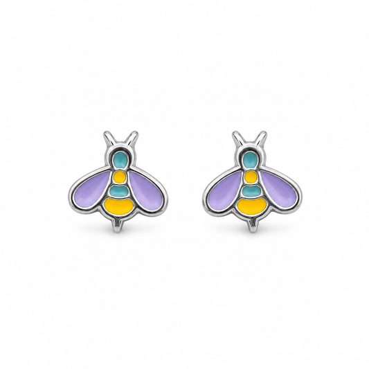 PASTEL BEE — ΠΑΙΔΙΚΑ ΚΑΡΦΩΤΑ ΣΚΟΥΛΑΡΙΚΙΑ ΑΣΗΜΙ 925 ΜΕΛΙΣΣΑ ΠΑΣΤΕΛ ΣΜΑΛΤΟ