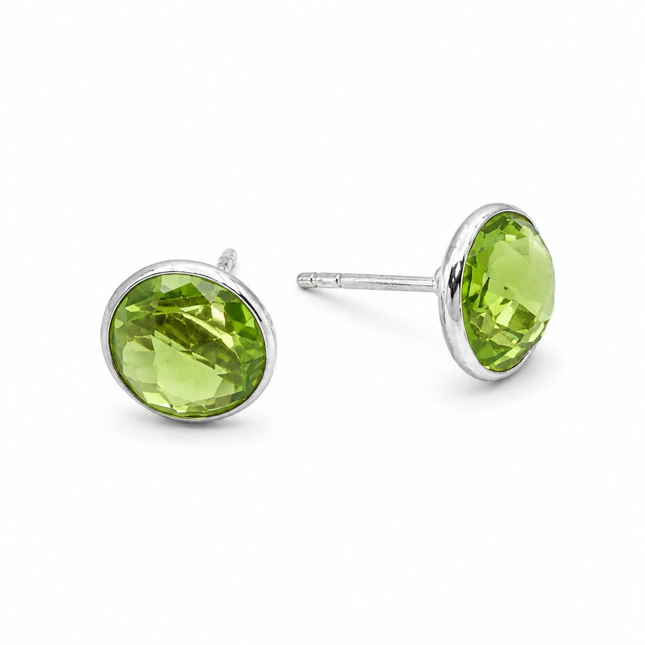GREEN AGATE STUDS — ΚΑΡΦΩΤΑ ΣΚΟΥΛΑΡΙΚΙΑ ΑΣΗΜΙ 925 ΦΥΣΙΚΟΣ ΠΡΑΣΙΝΟΣ ΑΧΑΤΗΣ