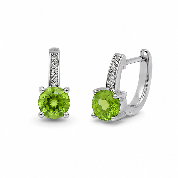 GREEN AGATE HOOP — ΣΚΟΥΛΑΡΙΚΙΑ ΑΣΗΜΙ 925 ΑΧΑΤΗΣ ΖΙΡΓΚΟΝ HUGGIE