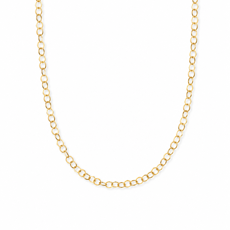GOLDEN CHAIN — ΑΛΥΣΙΔΑ ΑΣΗΜΙ 925 ΜΕ ΕΠΙΧΡΥΣΩΣΗ 18Κ