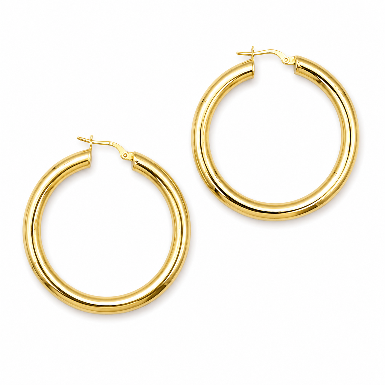 CLASSIC GOLD HOOPS — ΚΡΙΚΟΙ ΑΣΗΜΙ 925 ΜΕ ΕΠΙΧΡΥΣΩΣΗ 18Κ