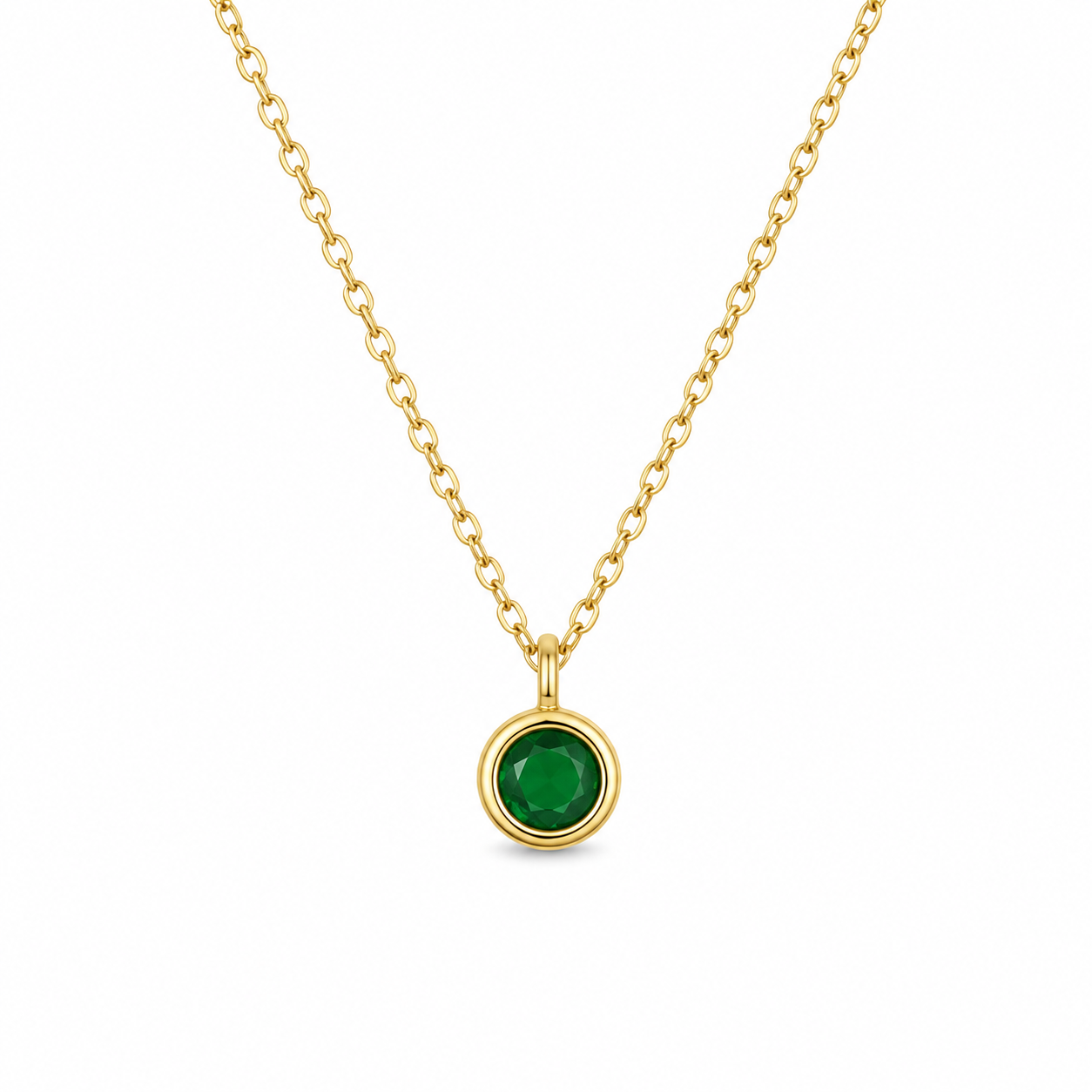 EMERALD DOT — ΜΕΝΤΑΓΙΟΝ ΑΣΗΜΙ 925 ΜΕ ΕΠΙΧΡΥΣΩΣΗ 18Κ & ΠΡΑΣΙΝΟ ΖΙΡΓΚΟΝ