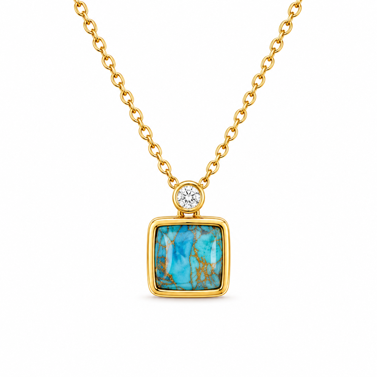 AQUA COPPER — ΜΕΝΤΑΓΙΟΝ ΑΣΗΜΙ 925 ΜΕ ΕΠΙΧΡΥΣΩΣΗ 18Κ, AQUAMARINE COPPER & ΖΙΡΓΚΟΝ