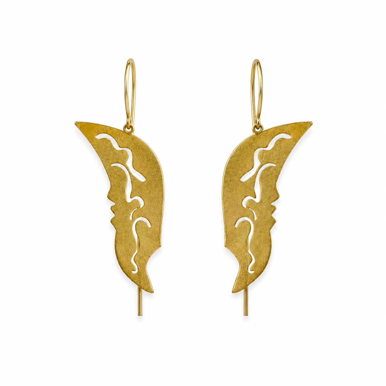 GOLDEN BUTTERFLY — ΚΡΕΜΑΣΤΑ ΣΚΟΥΛΑΡΙΚΙΑ ΑΣΗΜΙ 925 ΜΕ ΕΠΙΧΡΥΣΩΣΗ 18Κ ΔΙΑΤΡΗΤΑ