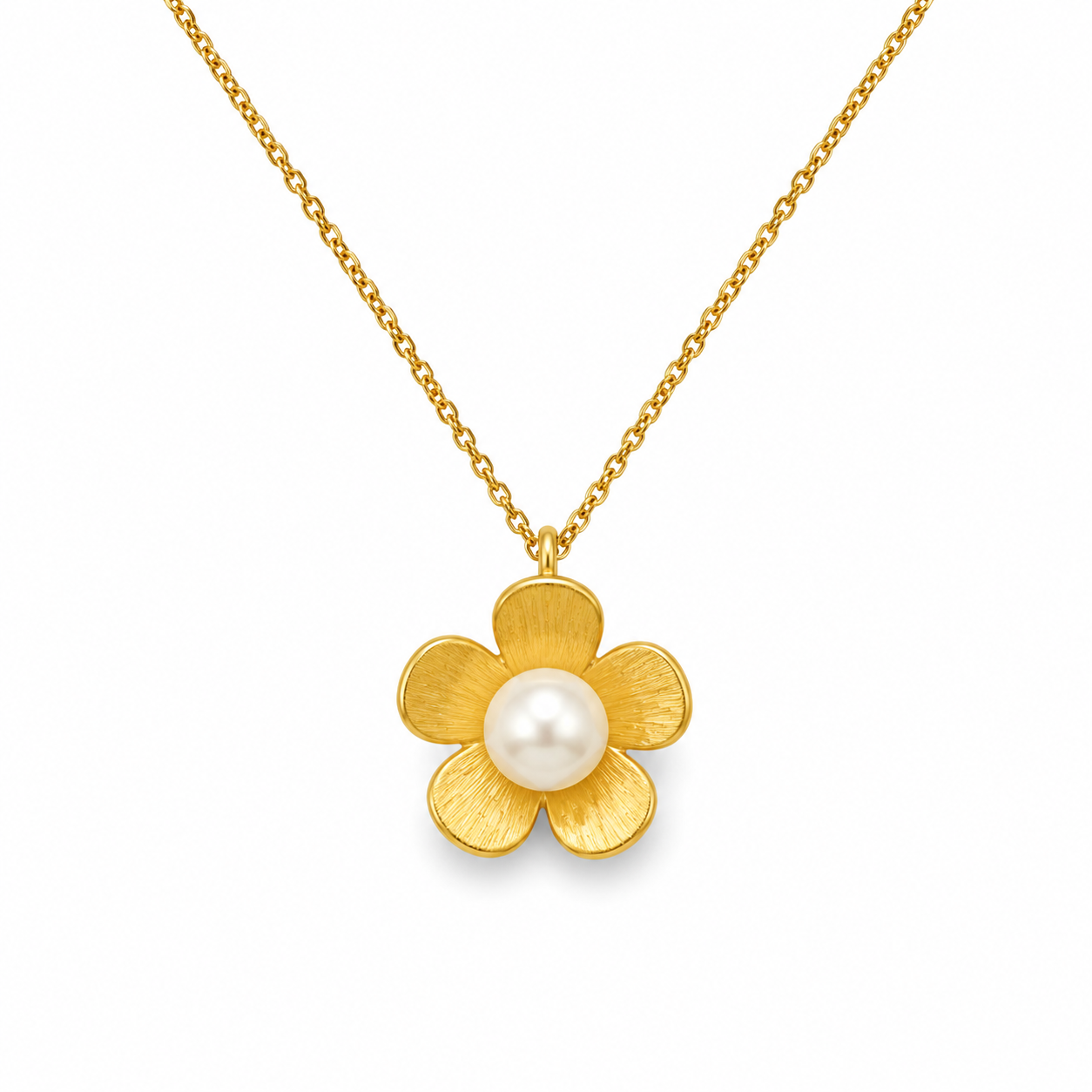 DAISY — ΚΟΛΙΕ ΑΣΗΜΙ 925 ΕΠΙΧΡΥΣΟ PENDANT ΛΟΥΛΟΥΔΙ ΜΑΡΓΑΡΙΤΑΡΙ