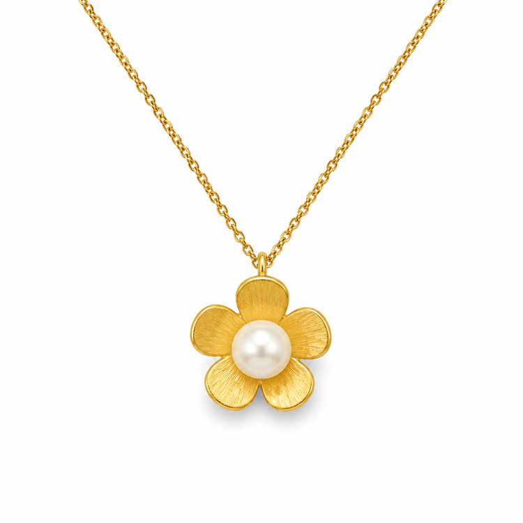 DAISY — ΚΟΛΙΕ ΑΣΗΜΙ 925 ΕΠΙΧΡΥΣΟ PENDANT ΛΟΥΛΟΥΔΙ ΜΑΡΓΑΡΙΤΑΡΙ