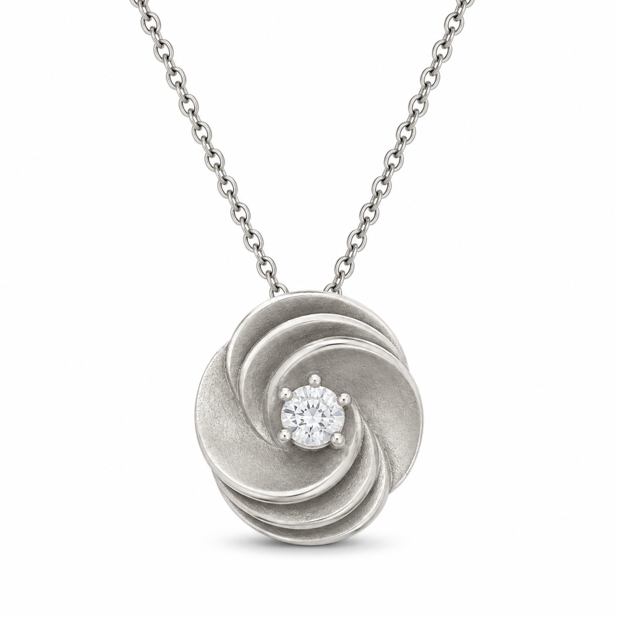 VORTEX — ΚΟΛΙΕ ΑΣΗΜΙ 925 PENDANT ΔΙΝΗ ΖΙΡΓΚΟΝ ΜΑΤ
