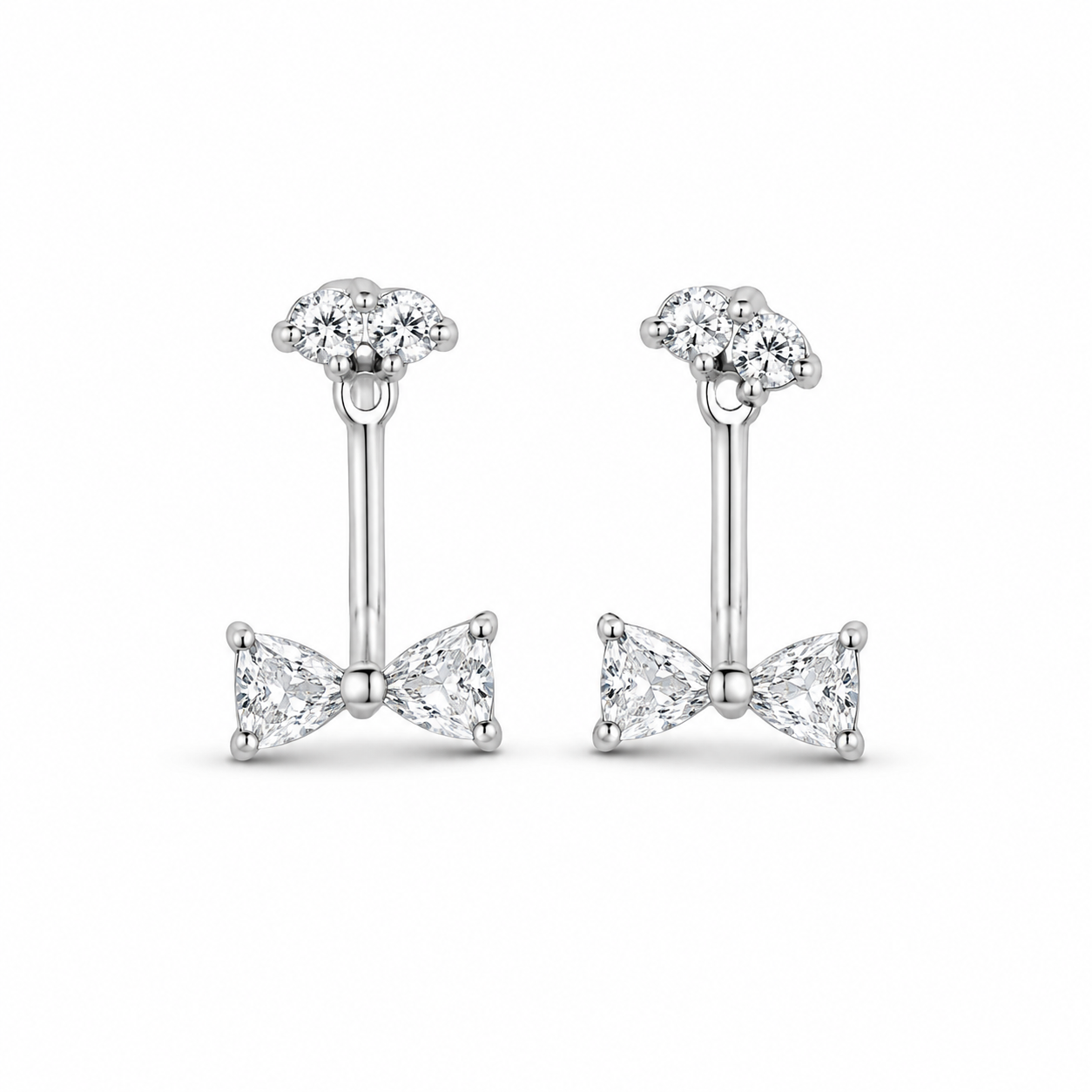 BOW JACKET — ΣΚΟΥΛΑΡΙΚΙΑ ΑΣΗΜΙ 925 EAR JACKET ΖΙΡΓΚΟΝ ΦΙΟΓΚΟΣ