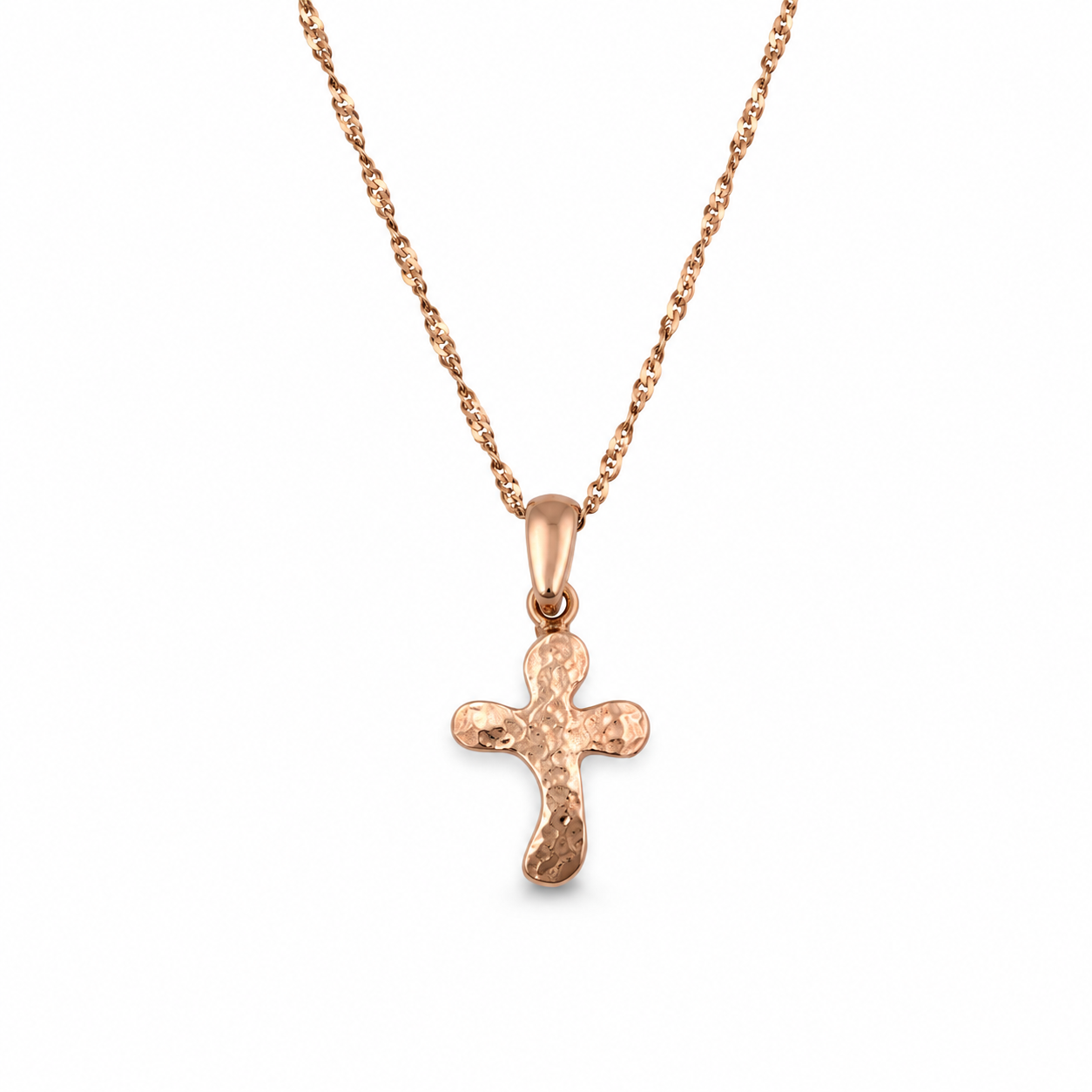 ROSE DEVOTION — ΚΟΛΙΕ ΣΤΑΥΡΟΣ ROSE GOLD ΚΟΚΚΩΔΕΣ ΦΙΝΙΡΙΣΜΑ
