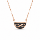 INFINITE DUALITY — ΚΟΛΙΕ ΗΜΙΚΥΚΛΙΟ INFINITY ROSE GOLD ΔΙΠΛΗΣ ΟΨΗΣ ΣΜΑΛΤΟ