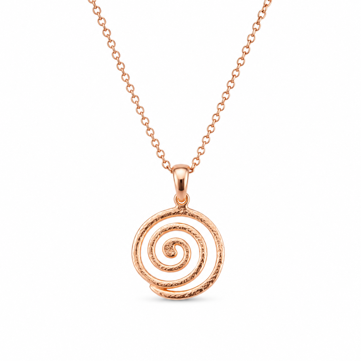 ROSE SPIRAL — ΚΟΛΙΕ ΣΠΕΙΡΑ ROSE GOLD ΑΣΗΜΙ 925