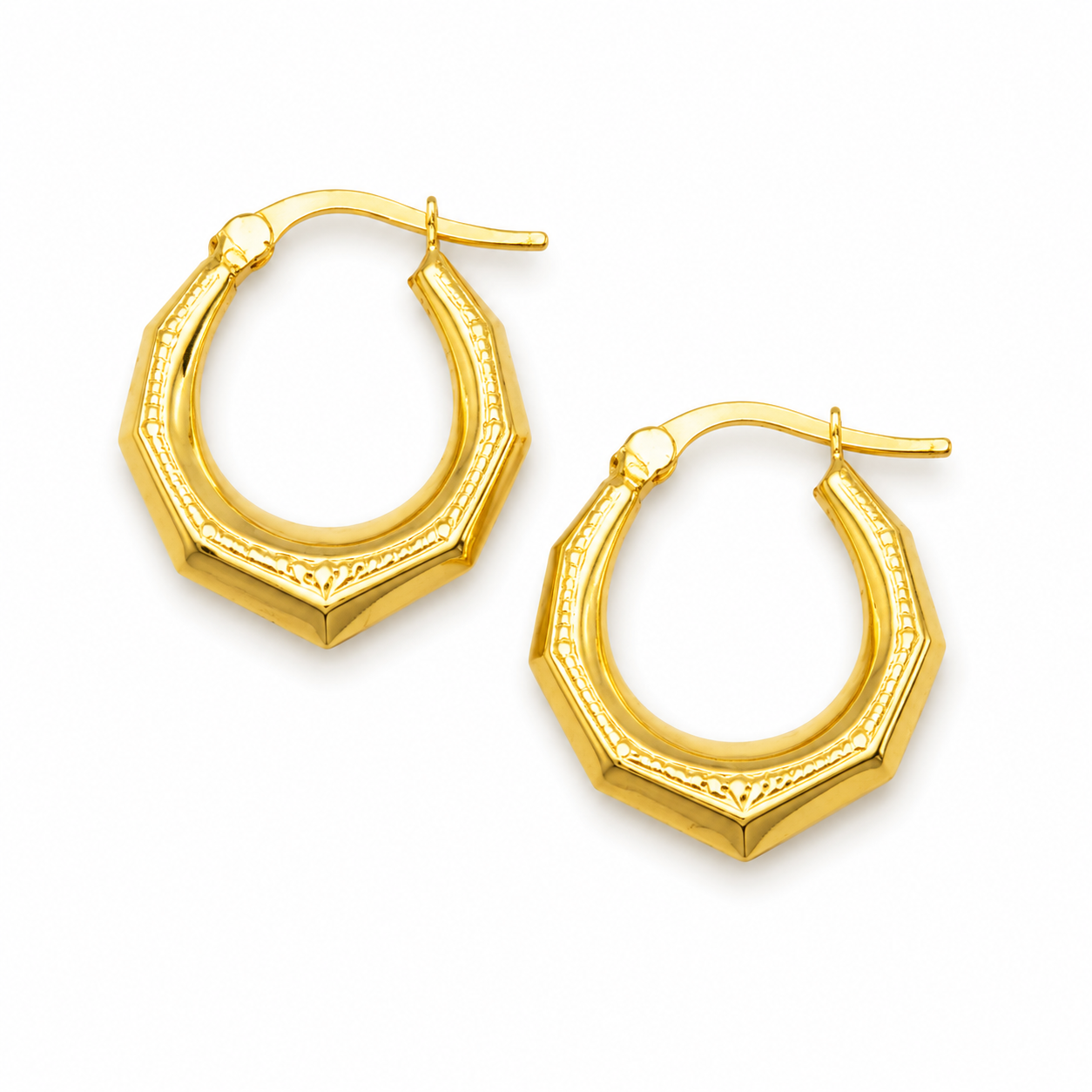 ART DECO FACETED HOOPS — ΣΚΟΥΛΑΡΙΚΙΑ ΚΡΙΚΟΙ ΑΣΗΜΙ 925 ΕΠΙΧΡΥΣΑ ΓΕΩΜΕΤΡΙΚΟ ΑΝΑΓΛΥΦΟ