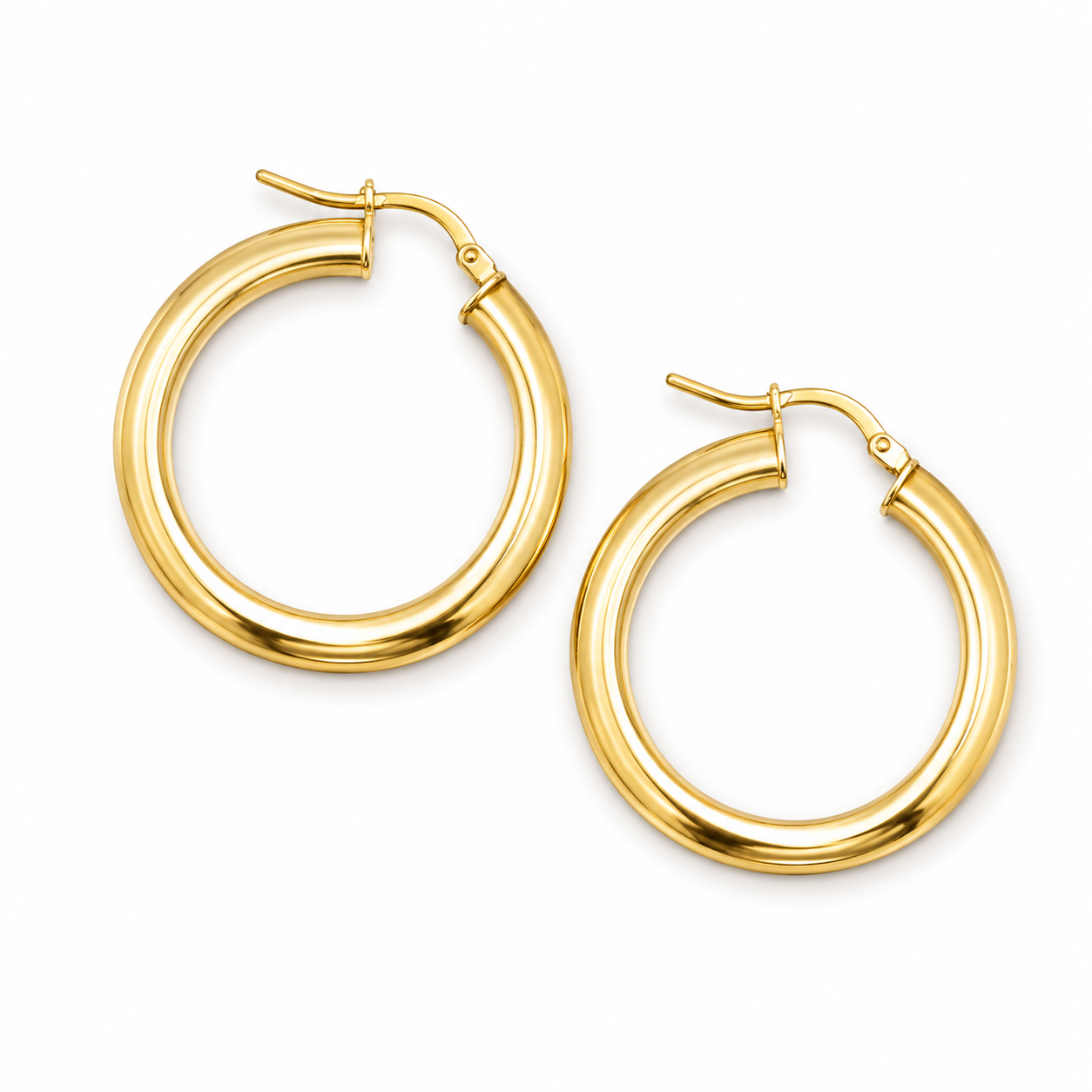CLASSIC GOLD HOOPS — ΣΚΟΥΛΑΡΙΚΙΑ ΚΡΙΚΟΙ ΑΣΗΜΙ 925 ΕΠΙΧΡΥΣΑ ΛΕΙΟ ΣΧΕΔΙΟ