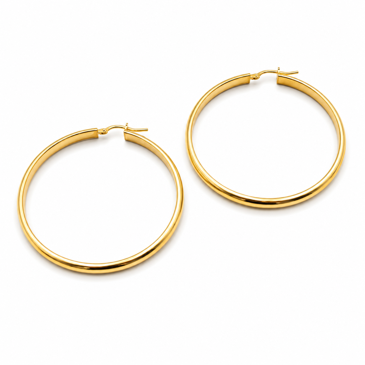 BOLD GOLD CIRCLES — ΣΚΟΥΛΑΡΙΚΙΑ ΚΡΙΚΟΙ ΑΣΗΜΙ 925 ΕΠΙΧΡΥΣΑ 5ΕΚ ΛΕΙΟ ΣΧΕΔΙΟ