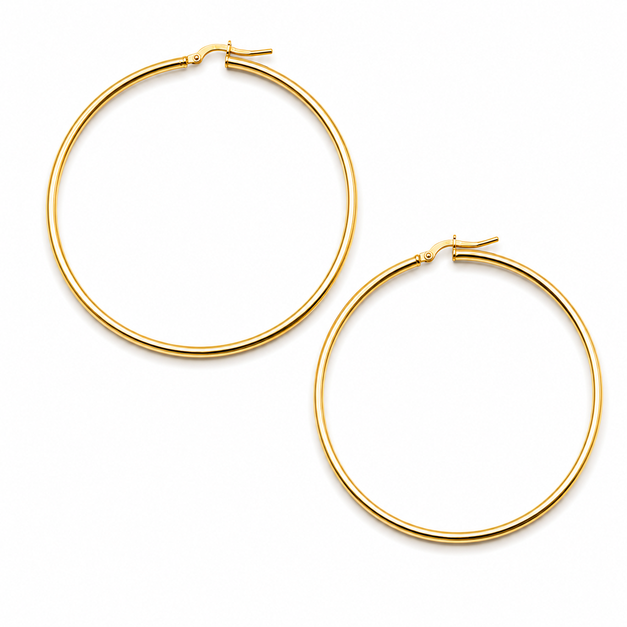 GRAND GOLD CIRCLES — ΣΚΟΥΛΑΡΙΚΙΑ ΚΡΙΚΟΙ ΑΣΗΜΙ 925 ΕΠΙΧΡΥΣΑ 6.5ΕΚ ΛΕΠΤΟ ΣΧΕΔΙΟ