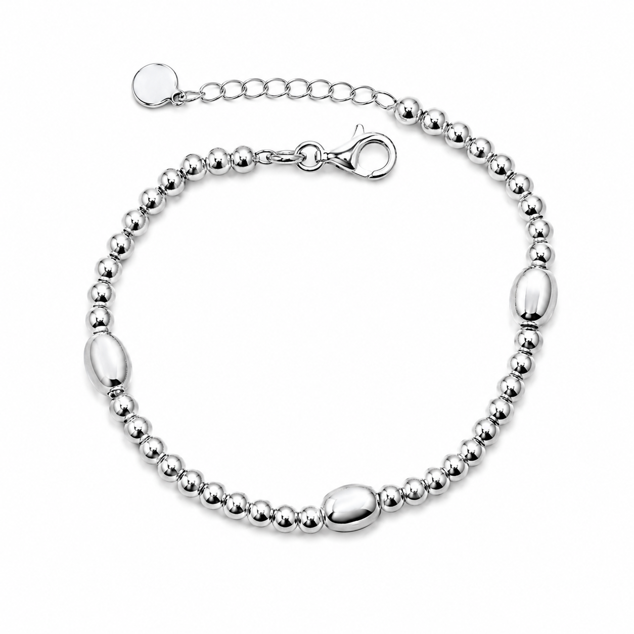 PEBBLE BEADS — ΒΡΑΧΙΟΛΙ ΧΑΝΤΡΕΣ ΑΣΗΜΙ 925 ΡΟΔΙΟ ΟΡΓΑΝΙΚΟ ΣΧΗΜΑ