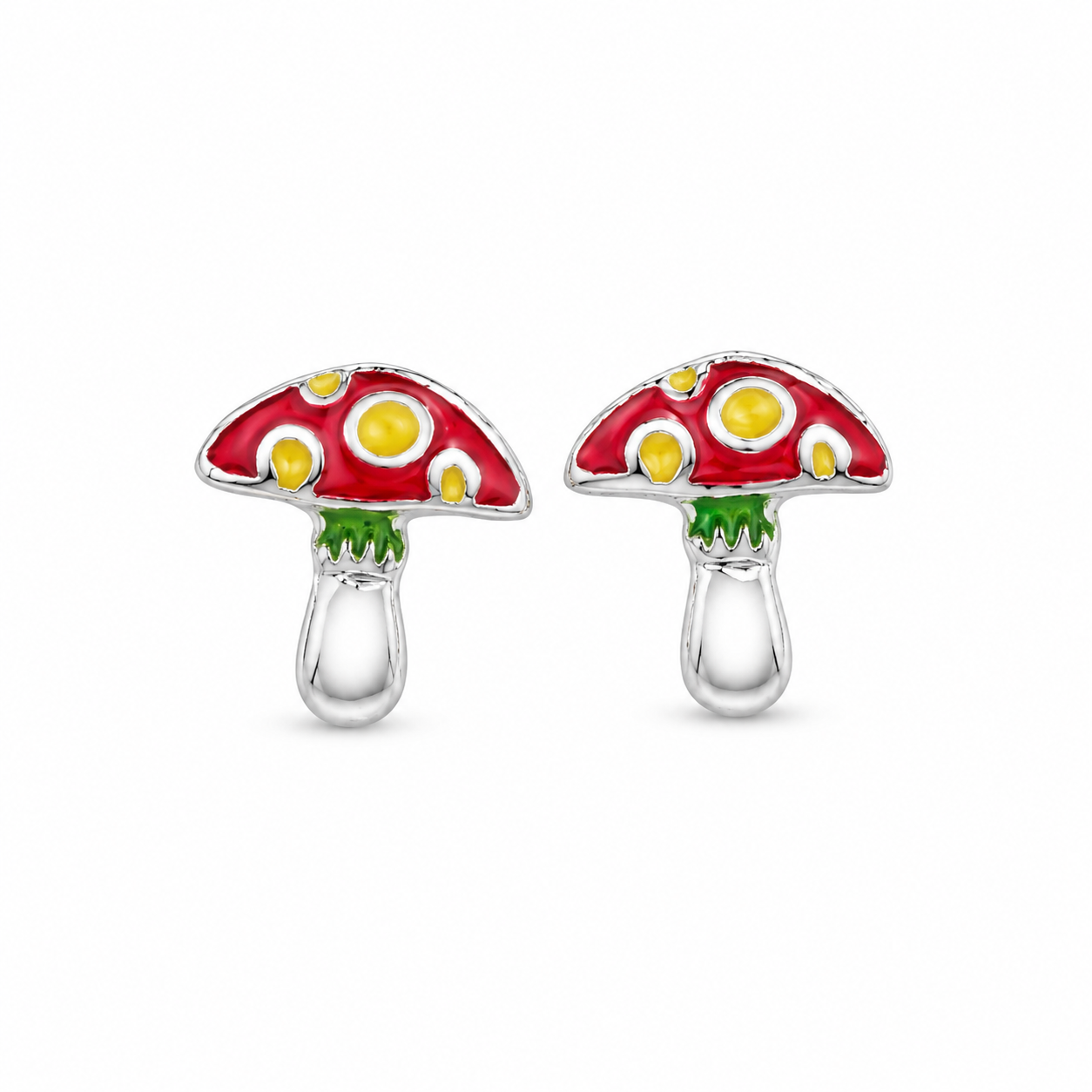 FAIRYTALE MUSHROOM STUDS — ΠΑΙΔΙΚΑ ΣΚΟΥΛΑΡΙΚΙΑ ΚΑΡΦΩΤΑ ΑΣΗΜΙ 925 ΜΑΝΙΤΑΡΙ ΣΜΑΛΤΟ
