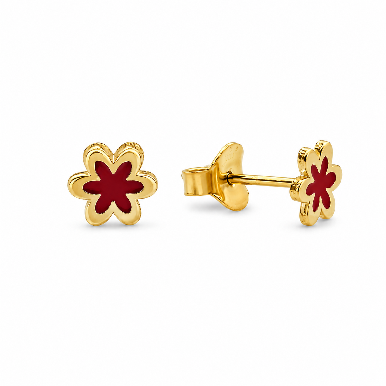GOLDEN BLOSSOM STUDS — ΠΑΙΔΙΚΑ ΣΚΟΥΛΑΡΙΚΙΑ ΚΑΡΦΩΤΑ ΑΣΗΜΙ 925 ΕΠΙΧΡΥΣΑ ΛΟΥΛΟΥΔΙ ΣΜΑΛΤΟ
