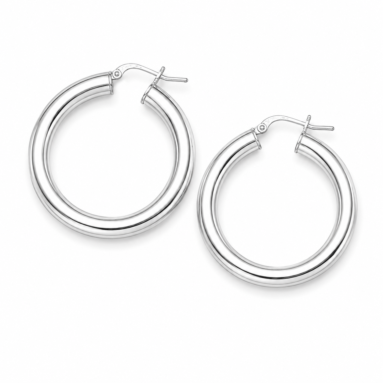 CLASSIC SILVER CIRCLES — ΣΚΟΥΛΑΡΙΚΙΑ ΚΡΙΚΟΙ ΑΣΗΜΙ 925 3.5ΕΚ ΛΕΙΟ ΣΧΕΔΙΟ