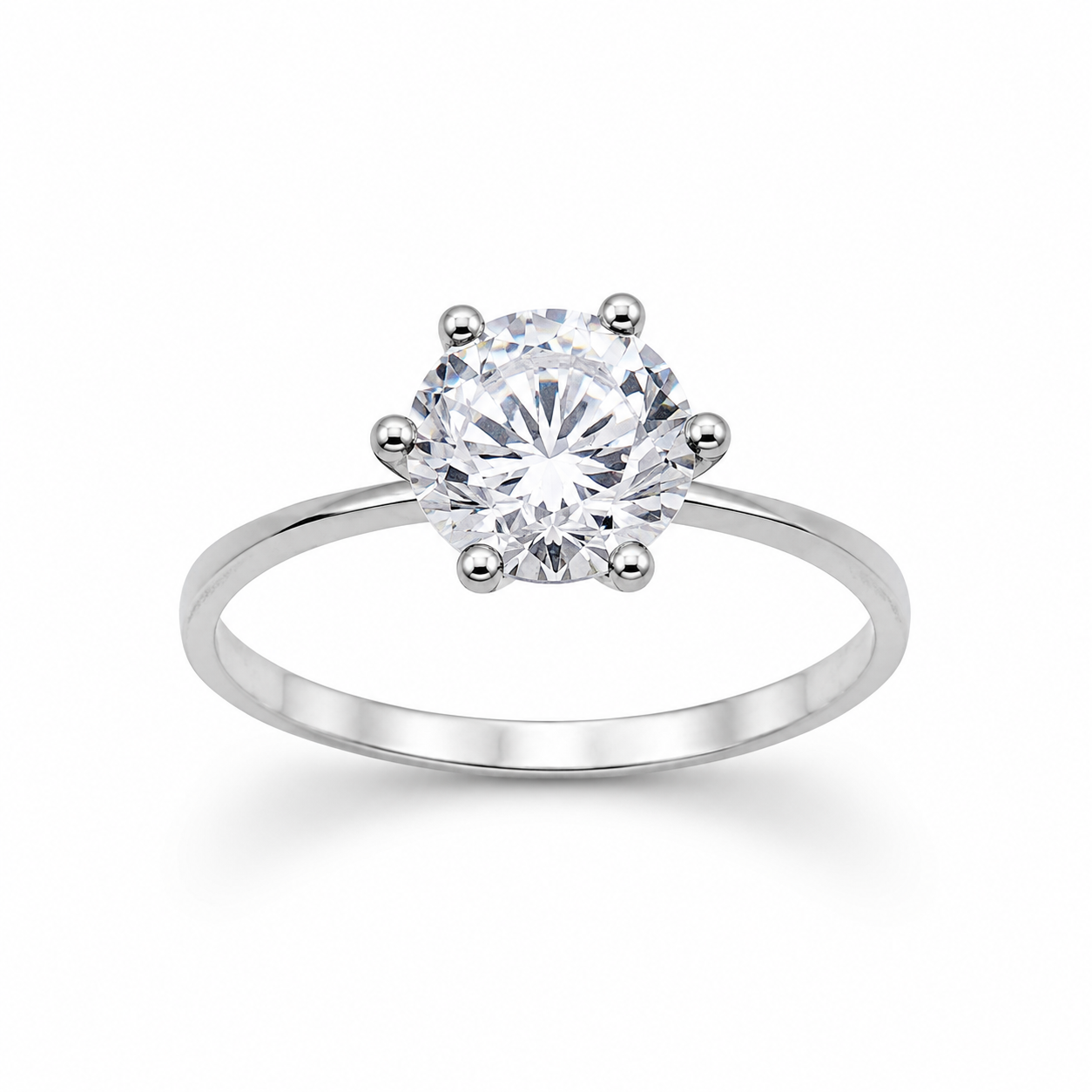 SOLITAIRE BAND RING — ΔΑΧΤΥΛΙΔΙ ΑΣΗΜΙ 925 ΜΕ ΖΙΡΓΚΟΝ