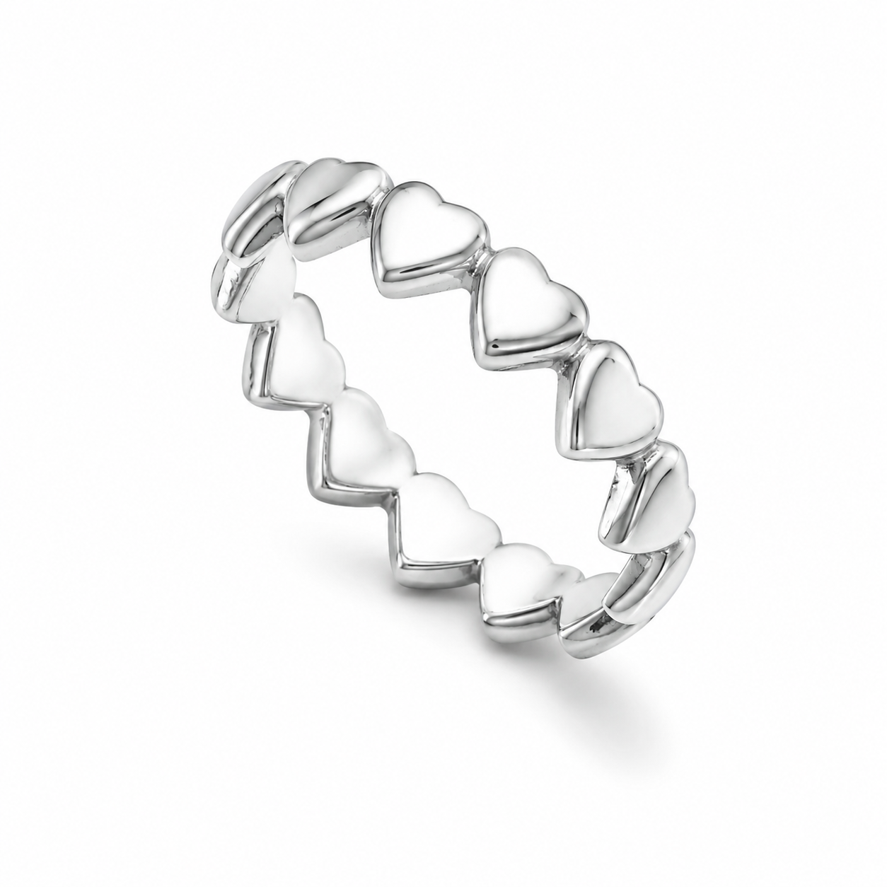 HEARTS ETERNITY RING — ΔΑΧΤΥΛΙΔΙ ΑΣΗΜΙ 925 ΜΕ ΣΧΕΔΙΟ ΚΑΡΔΙΕΣ