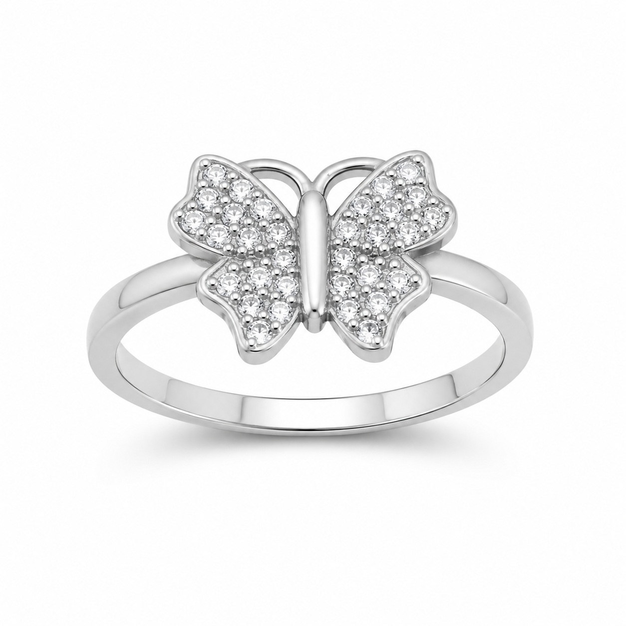 PAVE BUTTERFLY RING — ΔΑΧΤΥΛΙΔΙ ΑΣΗΜΙ 925 ΜΕ ΖΙΡΓΚΟΝ ΣΕ ΣΧΗΜΑ ΠΕΤΑΛΟΥΔΑΣ
