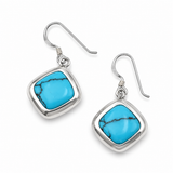 REVERSIBLE GEMSTONE DROPS — ΣΚΟΥΛΑΡΙΚΙΑ ΚΡΕΜΑΣΤΑ ΑΣΗΜΙ 925 ΑΝΑΣΤΡΕΦΟΜΕΝΗ ΠΕΤΡΑ ΤΙΡΚΟΥΑΖ ΚΑΙ ΦΕΓΓΑΡΟΠΕΤΡΑ