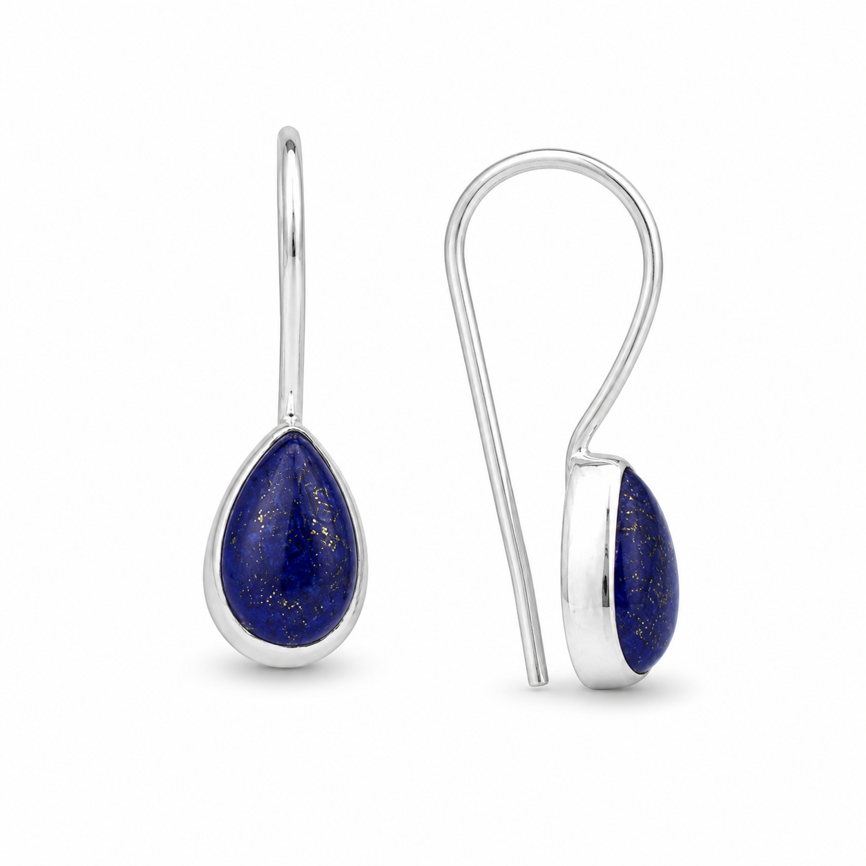 LAPIS TEARDROP DROPS — ΣΚΟΥΛΑΡΙΚΙΑ ΚΡΕΜΑΣΤΑ ΑΣΗΜΙ 925 ΜΕ ΠΕΤΡΑ ΛΑΠΙΣ ΛΑΖΟΥΛΙ