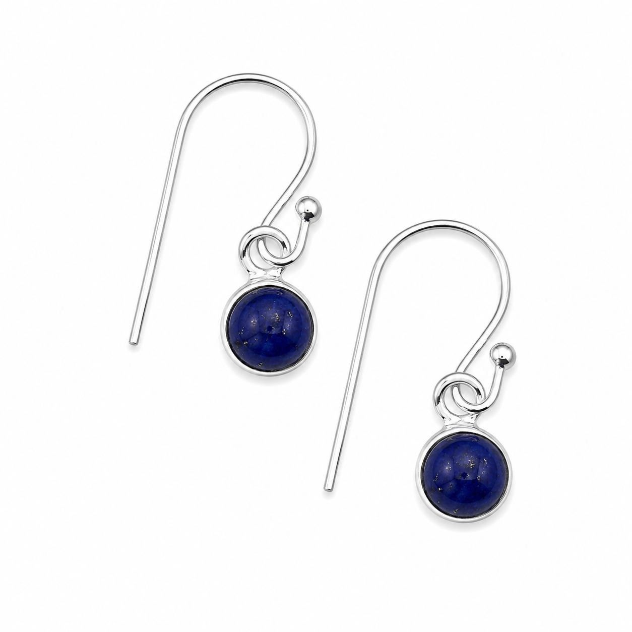 SIMPLE LAPIS DROPS — ΣΚΟΥΛΑΡΙΚΙΑ ΚΡΕΜΑΣΤΑ ΑΣΗΜΙ 925 ΜΕ ΜΙΚΡΗ ΠΕΤΡΑ ΛΑΠΙΣ ΛΑΖΟΥΛΙ
