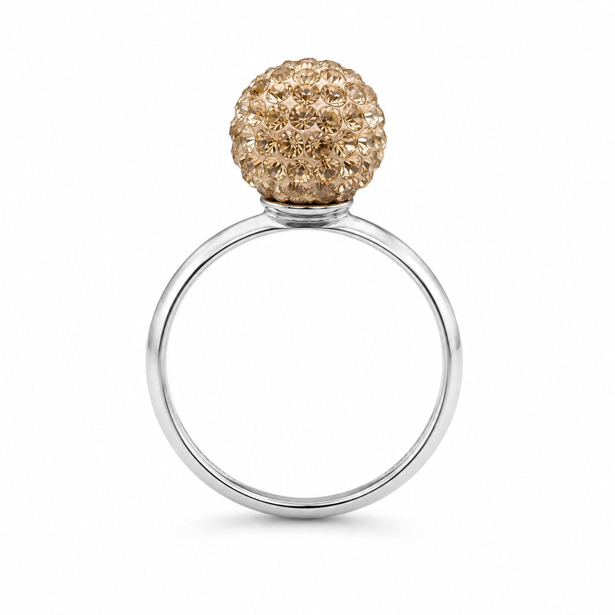 DISCO BALL RING — ΔΑΧΤΥΛΙΔΙ ΑΣΗΜΙ 925 ΣΦΑΙΡΑ ΜΕ ΣΑΜΠΑΝΙ ΖΙΡΓΚΟΝ