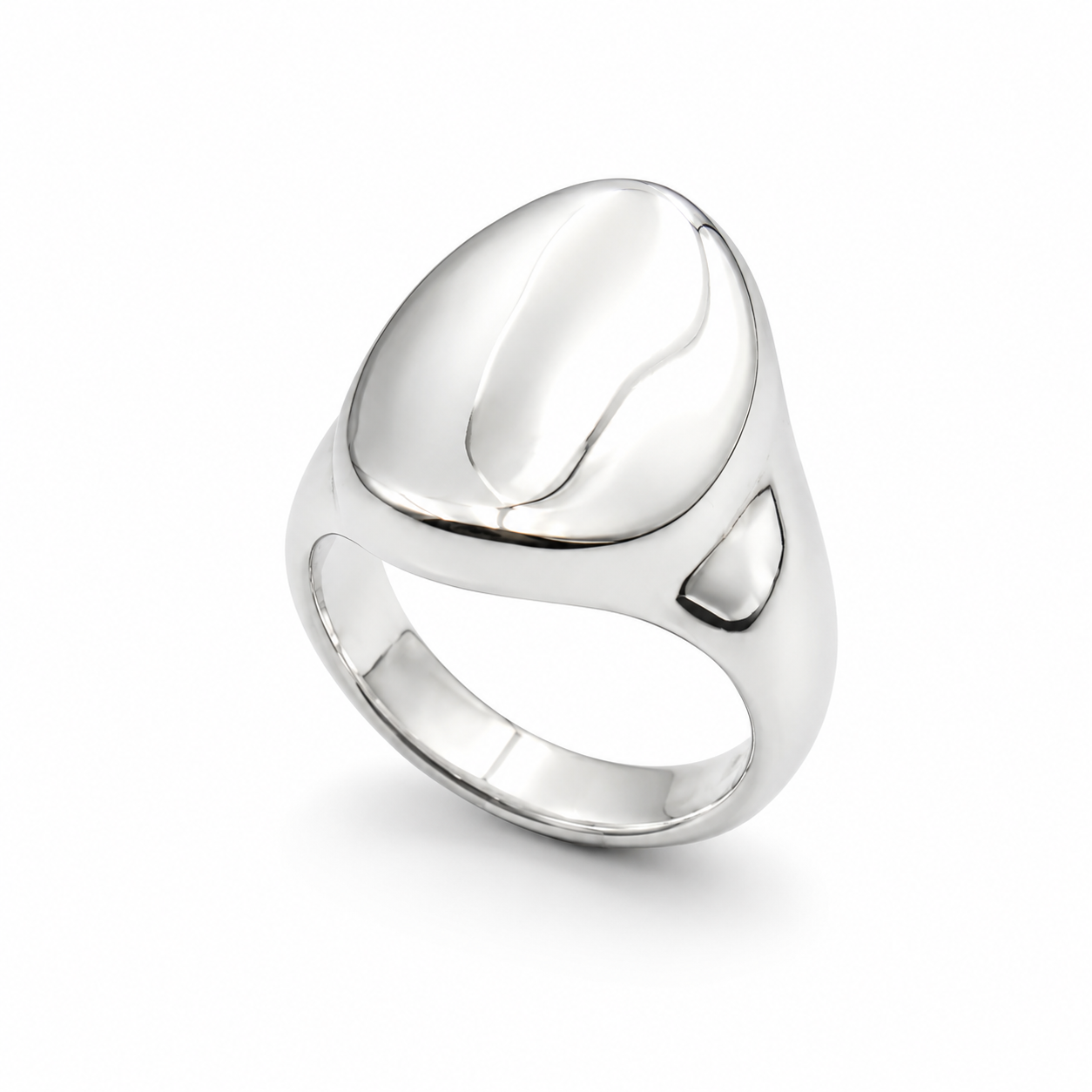 PEBBLE SIGNET RING — ΔΑΧΤΥΛΙΔΙ ΑΣΗΜΙ 925 ELECTROFORMING ΣΧΗΜΑ ΒΟΤΣΑΛΟΥ