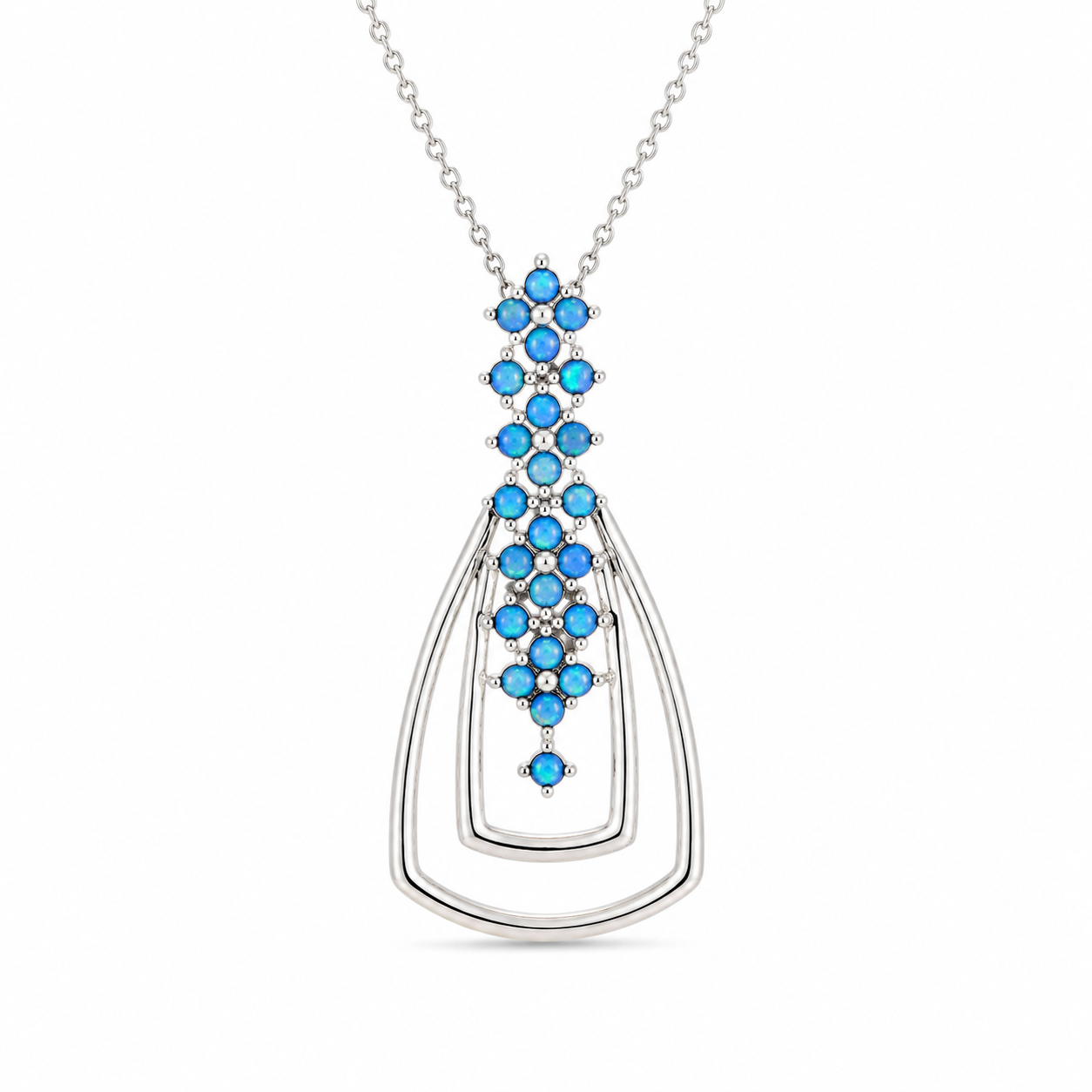 OPAL CASCADE NECKLACE — ΚΟΛΙΕ ΑΣΗΜΙ 925 ΣΤΑΛΑΚΤΙΤΗΣ ΜΕ ΦΥΣΙΚΟ ΟΠΑΛΙΟ