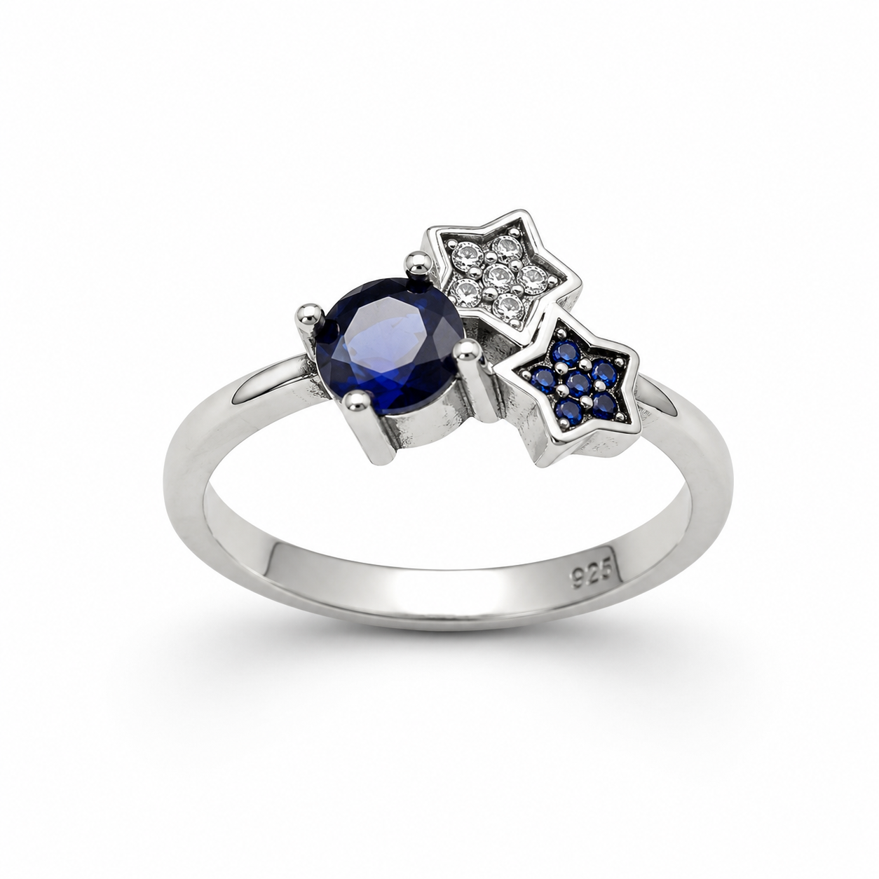 STAR DUO RING — ΔΑΧΤΥΛΙΔΙ ΑΣΗΜΙ 925 ΚΑΙ ΑΣΤΕΡΙΑ ΖΙΡΓΚΟΝ