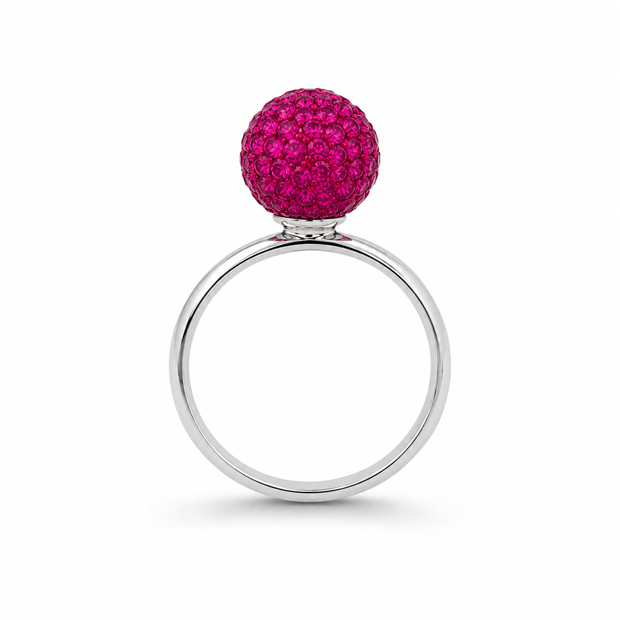 SPARKLE ORB RING — ΔΑΧΤΥΛΙΔΙ ΑΣΗΜΙ 925 ΣΦΑΙΡΙΚΟ ΜΕ ΦΟΥΞΙΑ ΖΙΡΓΚΟΝ