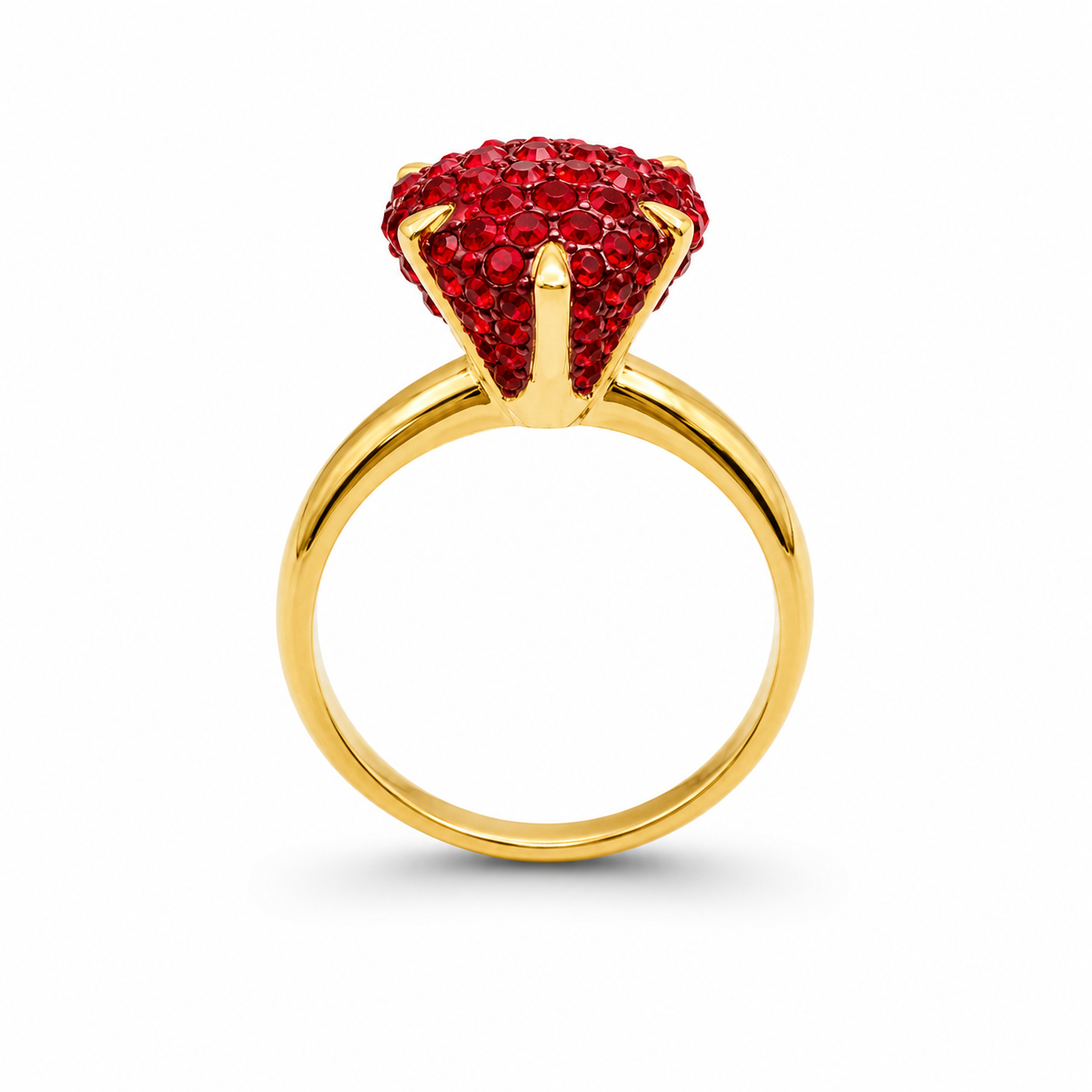 RUBY ORB RING — ΔΑΧΤΥΛΙΔΙ ΑΣΗΜΙ 925 ΕΠΙΧΡΥΣΟ ΣΦΑΙΡΙΚΟ ΜΕ ΚΟΚΚΙΝΑ ΖΙΡΓΚΟΝ