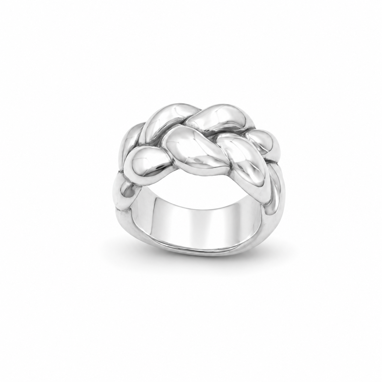 BRAIDED ROPE RING — ΔΑΧΤΥΛΙΔΙ ΑΣΗΜΙ 925 ΣΕ ΣΧΗΜΑ ΠΛΕΞΙΔΑΣ