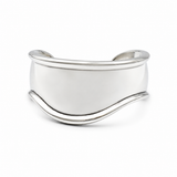 WAVE CUFF RING — ΔΑΧΤΥΛΙΔΙ ΑΣΗΜΙ 925 ELECTROFORMING ΚΥΡΤΟ ΦΑΡΔΙ