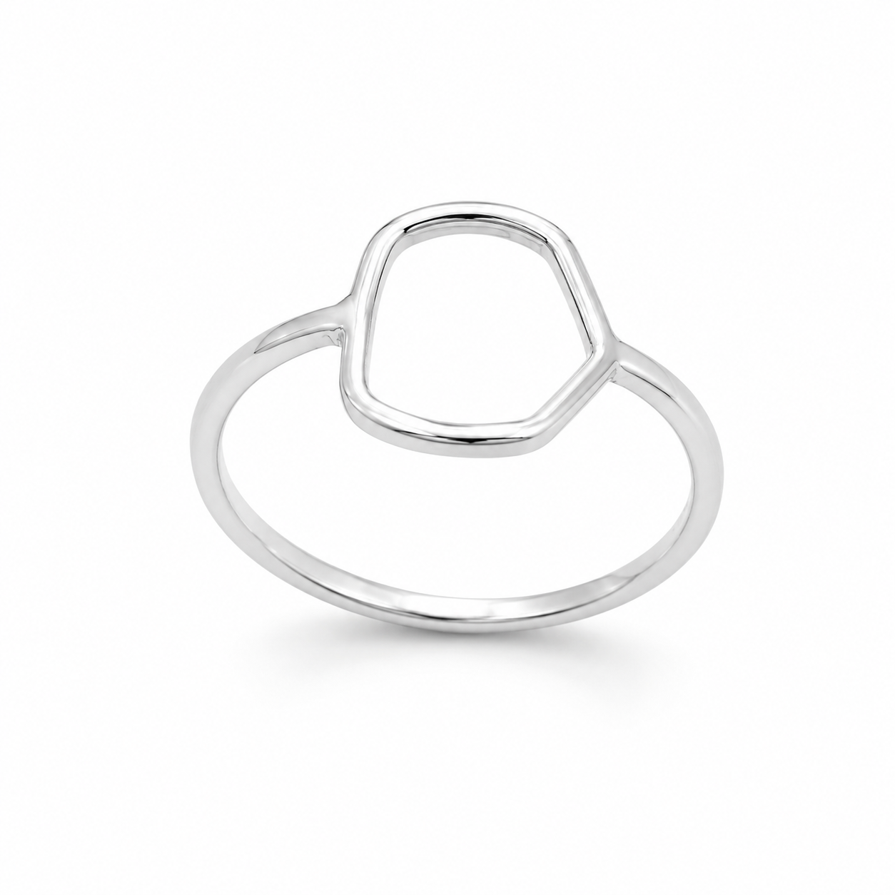 ORGANIC LOOP RING — ΔΑΧΤΥΛΙΔΙ ΑΣΗΜΙ 925 ΜΕ ΟΡΓΑΝΙΚΟ ΚΥΚΛΟ