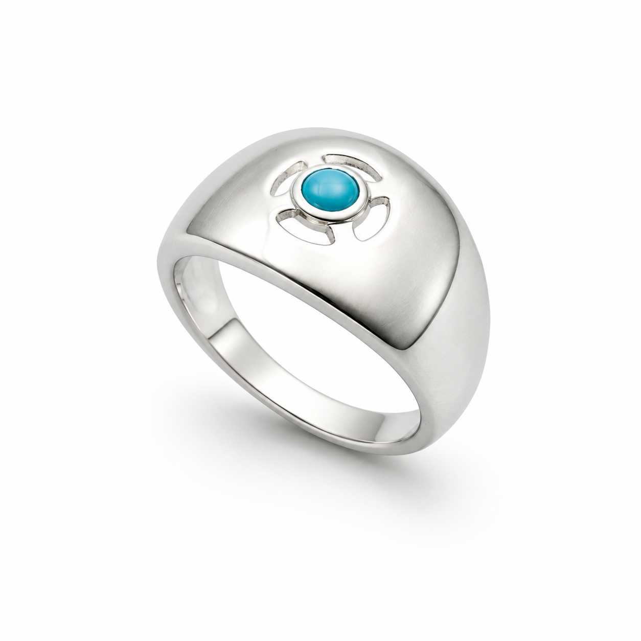 DESERT EYE RING — ΔΑΧΤΥΛΙΔΙ ΑΣΗΜΙ 925 ΜΕ ΦΥΣΙΚΗ ΤΙΡΚΟΥΑΖ