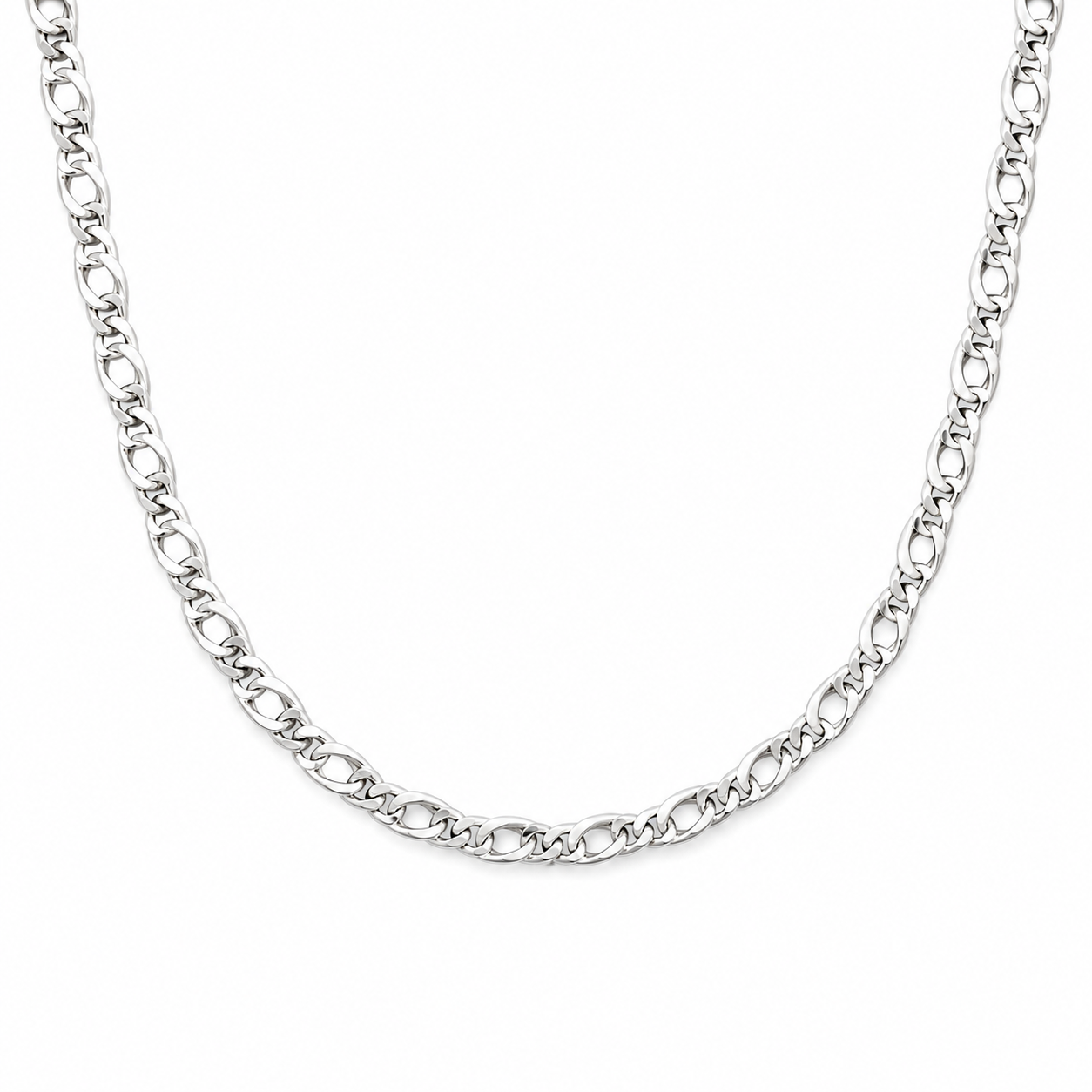MARINER CHAIN NECKLACE — ΑΝΔΡΙΚΗ ΑΛΥΣΙΔΑ ΑΣΗΜΙ 925 ΡΟΔΙΟ ΤΥΠΟΣ MARINER