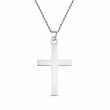 PLAIN CROSS PENDANT — ΑΝΔΡΙΚΟ ΚΟΛΙΕ ΣΤΑΥΡΟΣ ΑΣΗΜΙ 925 ΛΕΙΑ ΕΠΙΦΑΝΕΙΑ