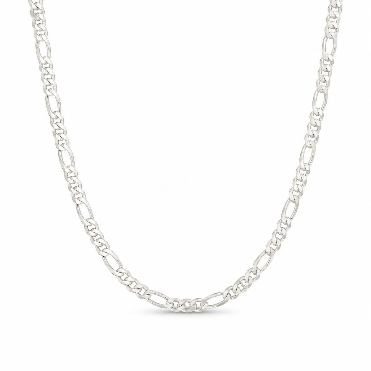 FIGARO CHAIN NECKLACE — ΑΝΔΡΙΚΗ ΑΛΥΣΙΔΑ ΑΣΗΜΙ 925 FIGARO