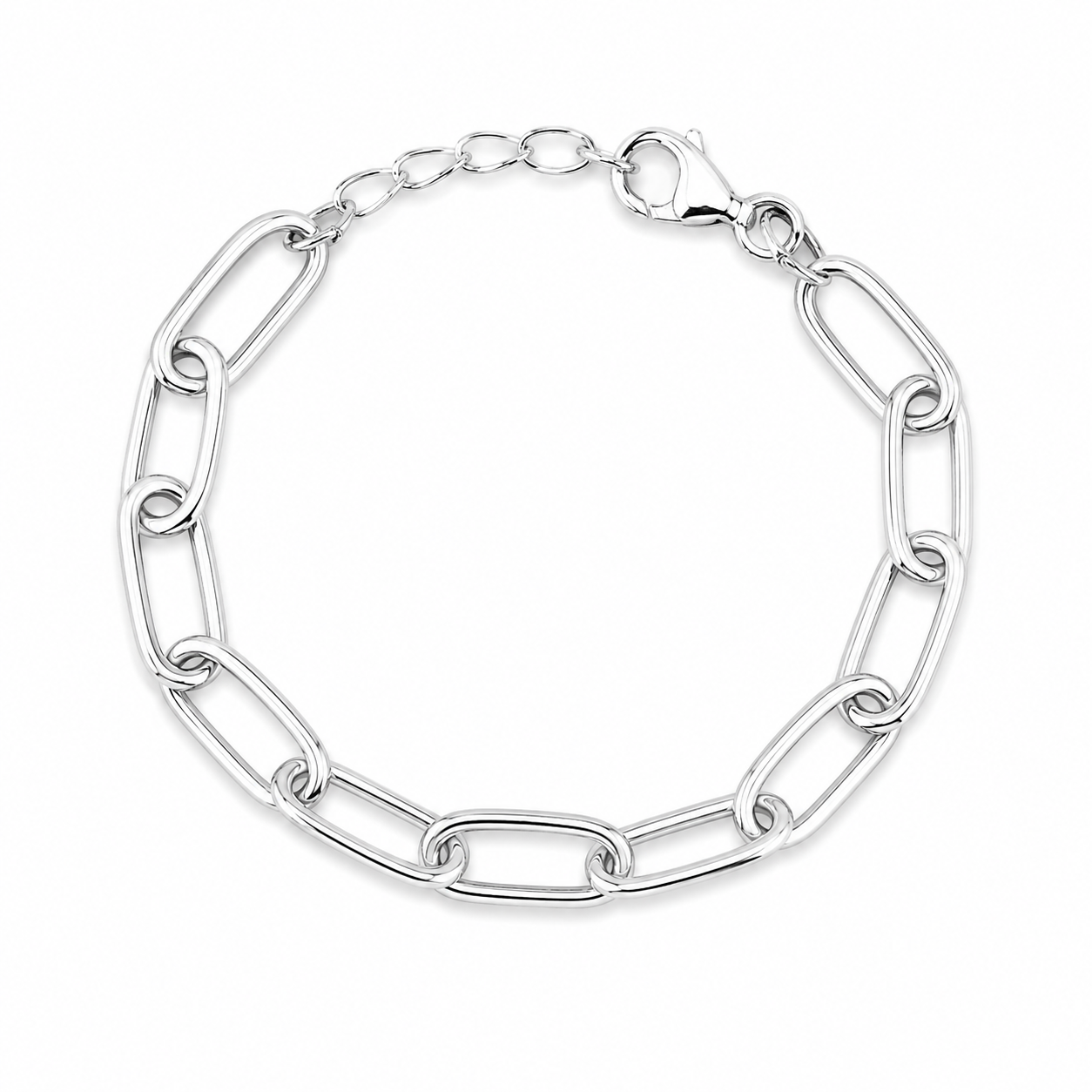 PAPERCLIP CHAIN BRACELET — ΒΡΑΧΙΟΛΙ ΑΣΗΜΙ 925 PAPERCLIP ΑΛΥΣΙΔΑ