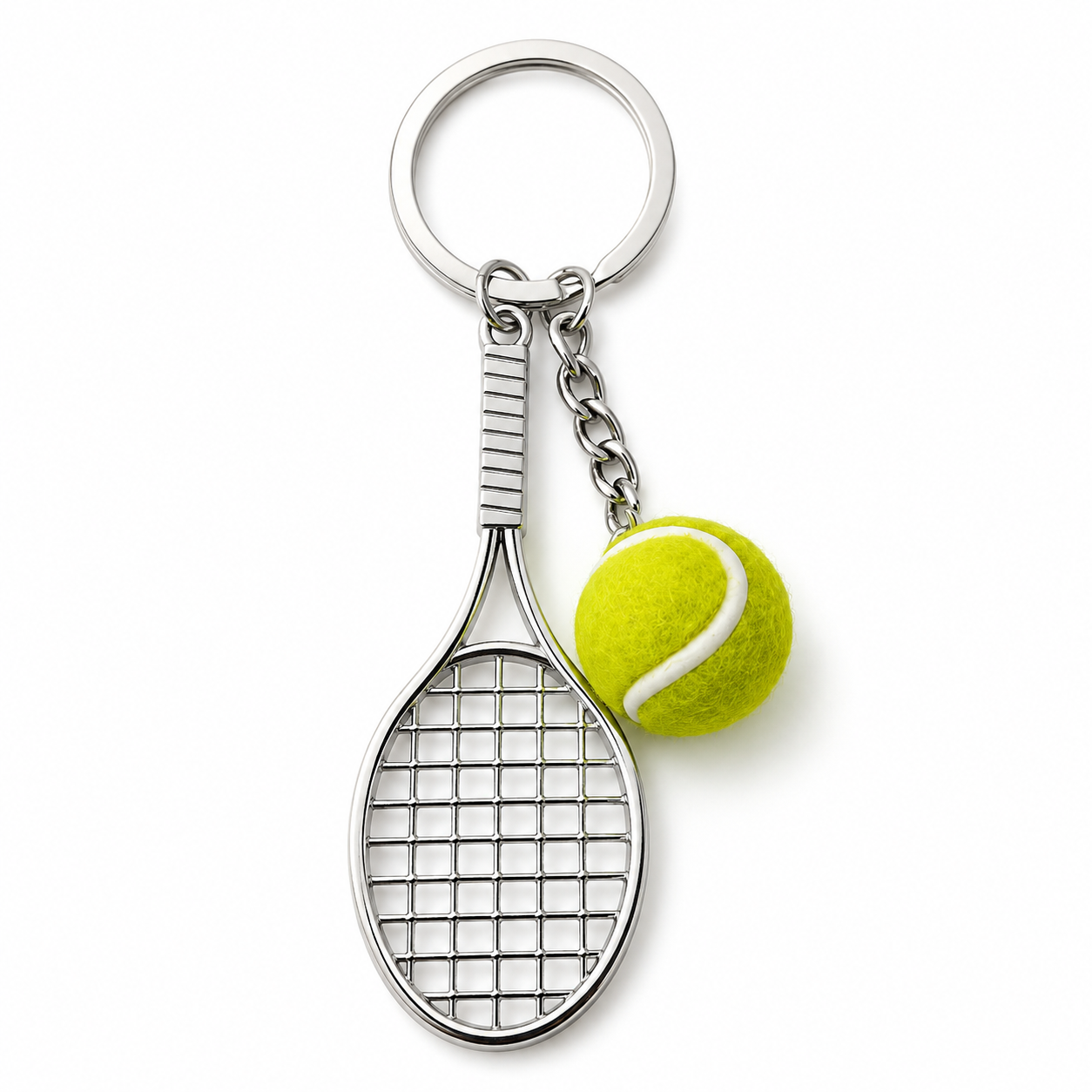 TENNIS RACKET KEYCHAIN — ΜΠΡΕΛΟΚ ΡΑΚΕΤΑ ΤΕΝΙΣ ΜΕ ΜΠΑΛΑ